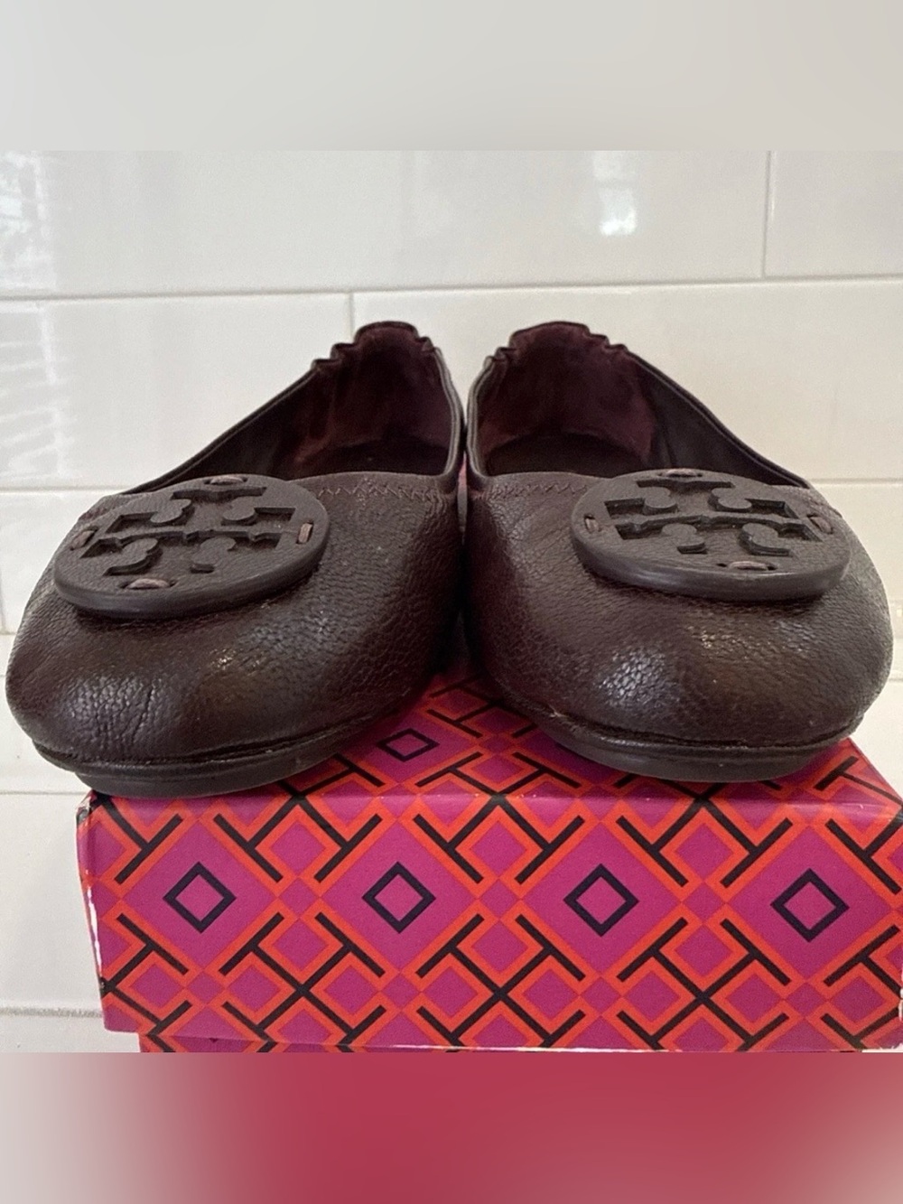 Tory Burch Minnie Plum Size 9.5 Ballet Flats